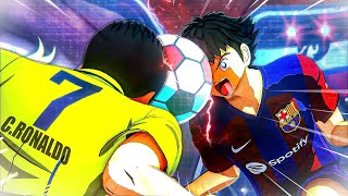 Ronaldo Fights Barcelona 【Captain Tsubasa】 Barcelona vs Al Nassr [upl. by Baudelaire129]