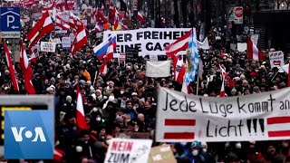 Thousands Protest in Vienna Against COVID19 Restrictions [upl. by Elata]