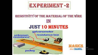 PHYSICS Class XII  Experiment 2 Resistivity of the material of the wire using meter bridge [upl. by Laris]