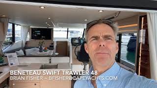 BENETEAU Swift Trawler 48 at the Miami Boat Show 2024 Available now at Cape Yachts trawlerlife [upl. by Elisa934]