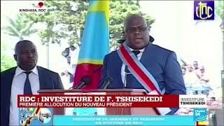 REPLAY  Première allocution du nouveau président Félix Tshisekedi Première partie [upl. by Atinal]