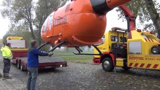 Rettungshubschrauber Christoph 7 durch Kassel transportiert [upl. by Katzman]