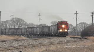 BNSF SD402s on the Staples Sub with a RS3L Horn [upl. by Amairam]