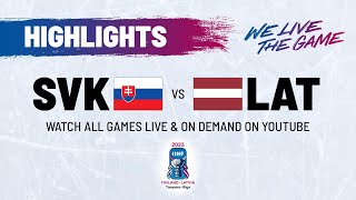 Highlights  Slovakia vs Latvia  2023 IIHFWorlds [upl. by Hanas834]