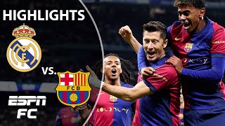 🚨 EL CLASICO 🚨 Real Madrid vs Barcelona  LALIGA Highlights  ESPN FC [upl. by Lewis]