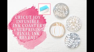 Cricut Joy Infusible Ink Coasters For Fall  A Surprising Ink Reveal [upl. by Hurlbut]