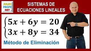 Sistemas de ecuaciones lineales 2×2 por eliminación  Ejercicio 1 [upl. by Nowaj]