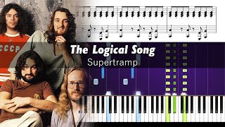 Supertramp  The Logical Song  Accurate Piano Tutorial with Sheet Music [upl. by Lopez]