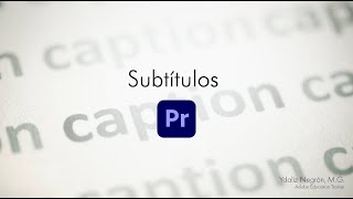 PROCESO SUBTITULOS ADOBE PREMIERE PRO [upl. by Itin]