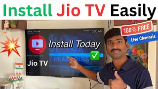 How To Install Jio TV App On Your Smart Android TV Easily   Install Jio TV in Smart TV [upl. by Anne560]