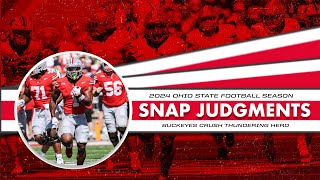 Snap Judgments Ohio State isnt perfect but wins comfortably in scorcher against Marshall [upl. by Gradey174]