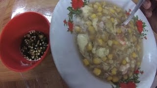 Sorry Bad Audio Plz Turn Off Right Speaker GJakarta Street Food 1328 Part1 Corn Shrimp Soup [upl. by Bushore]