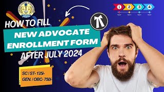 How to fill new advocate enrollment form 2024 Bar council of Rajasthan [upl. by Booth]