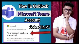 How To Unblock Microsoft Account  Microsoft Teams  Microsoft Teams Sign In kaise kare [upl. by Aerdnaed]