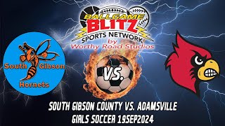 South Gibson vs Adamsville Girls Soccer 19SEP2024 [upl. by Ecnerrot43]