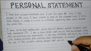 How To Write A Personal Statement Step by Step  Writing Practices [upl. by Arreyt274]