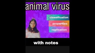 Animal virus classification  replication life cycle in Hindi  with notes  virus  animal virus [upl. by Anaitsirc]