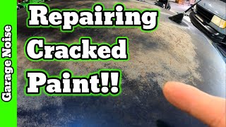 How to repair cracked paint on your car diy auto body auto body repair [upl. by Atinrahc]