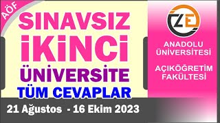 AÖF Sınavsız ikinci üniversite nasıl kayıt olunur bilgileri bölümleri şartları [upl. by Helaine265]