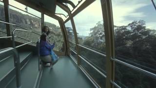 Scenic World Interactive Adventure  Scenic Cableway down to Jamison Valley [upl. by Onitnatsnoc]