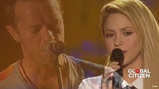 COLDPLAY ft SHAKIRA  Yellow live at Global Citizen Festival Hamburg  07062017 [upl. by Alston678]