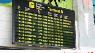 Barcelona Aeroport de Barcelona announcement for flight LuxAir 3592 to Luxemburg 20101013 [upl. by Anyaled906]