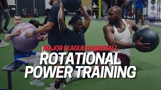 MLB Baseball Training Build Rotational Power with this Ballistic Medicine Ball Series [upl. by Brigitte]