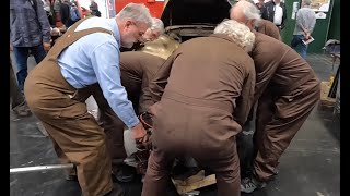 How many Men does it take to remove a Jowett Javelin engine [upl. by Ennaegroeg]