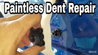 Pulling out Door Ding Paintless Dent Repair  Do These Tools Work Flipping A Silverado ls Episode 7 [upl. by Atarman]