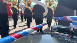 Alma High School PMB Highland Festival Parade 2023  Center Snare Cam  JS [upl. by Hameerak]