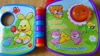 FisherPrice Laugh amp Learn Teddys Shapes amp Colors Book with music and sound [upl. by Aillicec]