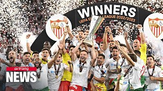 Sevilla FC claim 7th Europa League title beating Roma in penalty shootout [upl. by Ardnik]