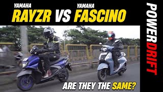 Yamaha Fascino 125 FiHybrid and RayZR 125 FiHybrid  Are they the same  PowerDrift [upl. by Zaneski]