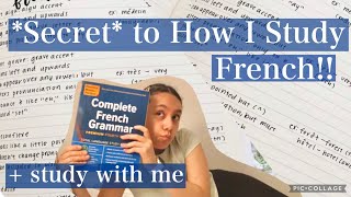 HOW I LEARN FRENCH my secret🇫🇷 STUDY FRENCH WITH ME 🇫🇷 [upl. by Lleihsad64]