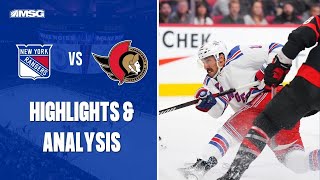 Tarasenko 3 Point Night Helps Sens Best Rangers  New York Rangers [upl. by Emixam]