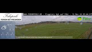 Live Webcam Flugplatz Wyk auf Föhr EDXY  Panoramasicht vom Tower [upl. by Fillian]