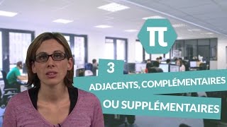 Trouver des angles adjacents complémentaires ou supplémentaires  Exercice 3  Mathématiques [upl. by Putnam]