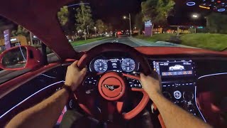 2022 Bentley Continental GT Speed POV Night 3D AudioASMR [upl. by Ahsenid899]