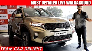 2020 Kia Sonet Review  Most Detailed Walkaround  Sonet Top Model 2020  Sonet GTX  10 DCT [upl. by Calabresi]