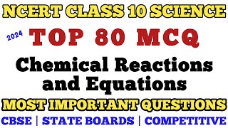 Best Mcq Class 10 Chemical Reactions And Equations  mcq class 10 science chapter 1 mcqncert [upl. by Retsevel368]