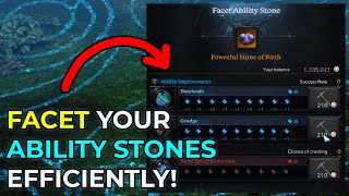 Facet EFFICIENTLY to get the BEST ABILITY STONE  Lost Ark Guide [upl. by Kirstyn355]