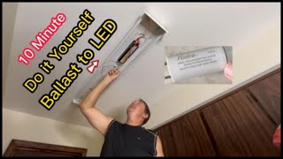 10 Min Ballast Bypass Fluorescent to LED Conversion howto [upl. by Ashien]