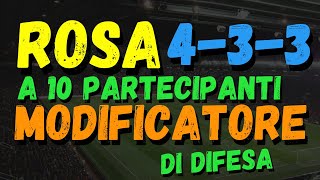 ROSA COMPLETA IDEALE PER IL FANTACALCIO 20242025 500 CREDITI 10 PARTECIPANTI E MODIFICATORE DIFESA [upl. by Yerrot]