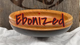 Woodturning A Ebonized Cherry Bowl [upl. by Denney]