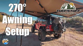 270 Awning Setup and Breakdown  Tuff Stuff Overland [upl. by Esyle]