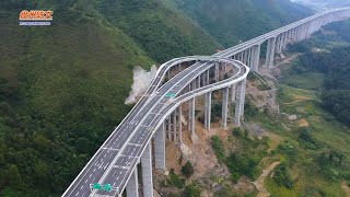 Aerial ChinaAn adjustable highway in Guizhou with a humanized design Do you support such a design [upl. by Eiliak]