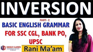 English Grammar  Subject Verb INVERSION in English  For SSC CGL Bank PO in Hindi  Part2 [upl. by Alard372]