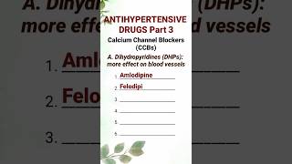 Antihypertensive Drugs Part 3 antihypertensive medicine pharmacy educational science [upl. by Aibat715]