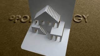 Pop Up House Card 3 Tutorial  Origamic Architecture [upl. by Ponton]