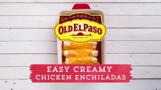 Easy Creamy Chicken Enchiladas [upl. by Eniawed]